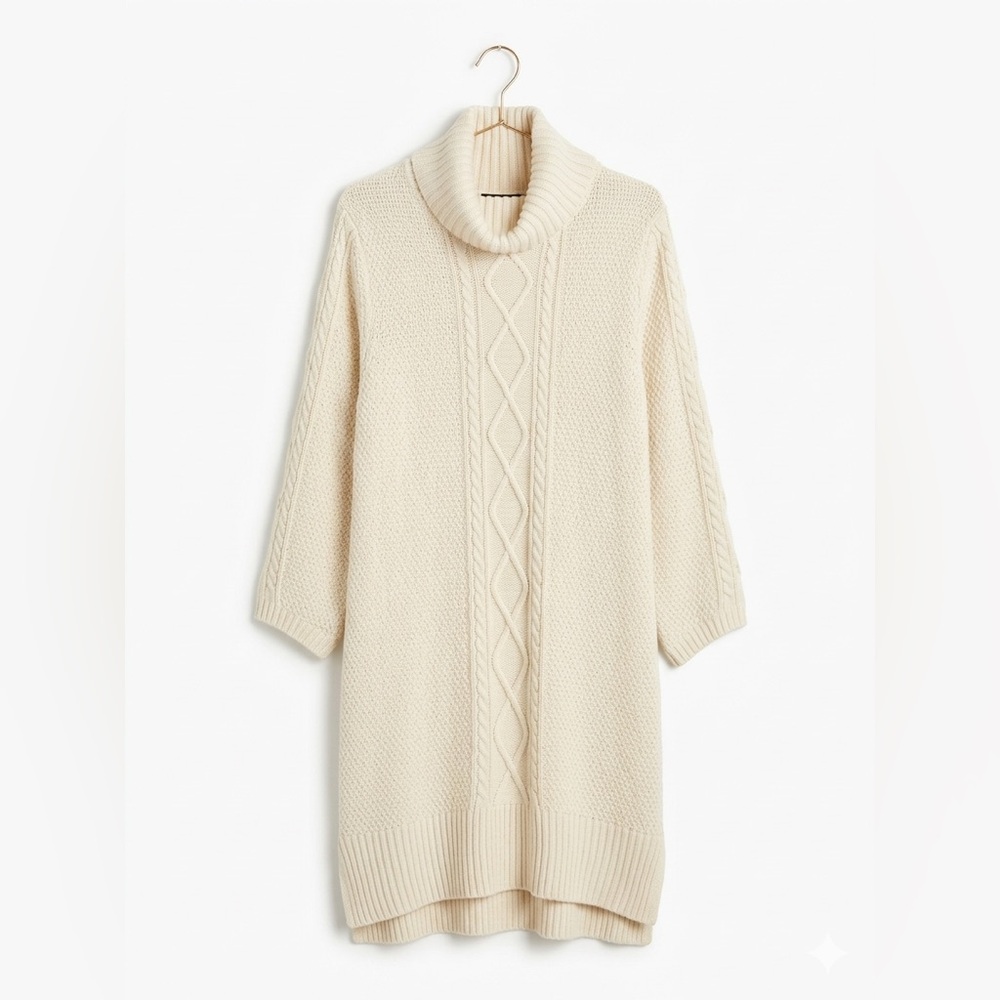 NWT Chaps Ralph Lauren Fisherman Aesthetic Old Money Quiet Luxury Sweater Dress